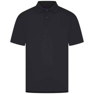 Henbury Mens Pique Polo Shirt / Black